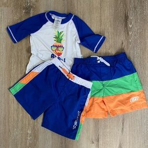 Sketchers 3 piece swimsuit toddler boys